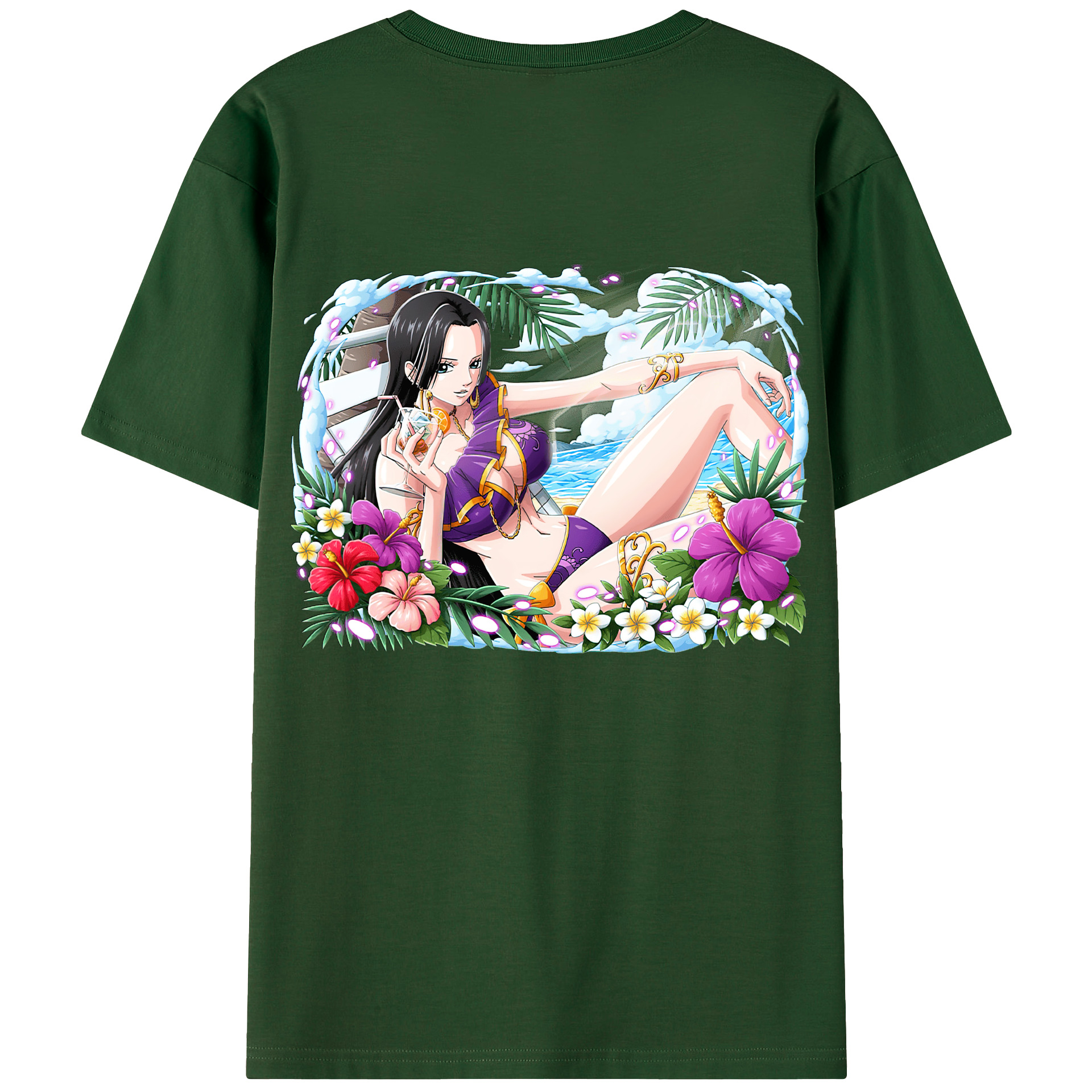ワンピース ボア・ハンコック ONE PIECE Boa·Hancock 綿100％半袖Tシャツ（背面プリント）